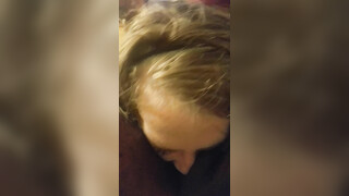 Blonde hoe opens wide her mouth to swallow big black dick