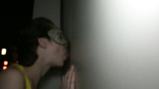 Her first gloryhole experience was a success she sucked penis so nice