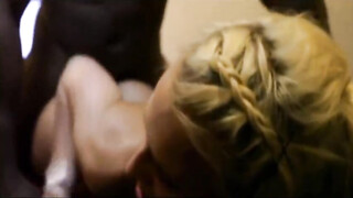 Spicy blonde moaning of such big pleasure getting BBC in her wet cunt