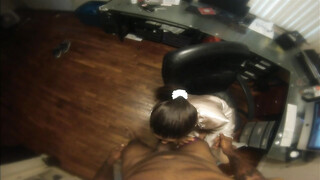 Perfect white vamp bending over for black lover