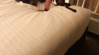 Husband observing spouse in hotel room getting screwed by hired black dude