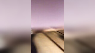 Masked middle-aged amateur couple do a fast sexual intercourse show in front of camera