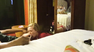 Cute amateur female partner goes full vamp getting screwed by BBC in front of boyfriend