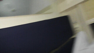 Voyeur amateur couple has sexual intercourse in private cabin in train